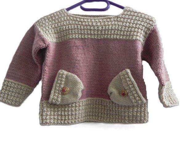 Pullover & Sweatshirts: ca Gr. 104 handgestrickter Pulli Achsel / Länge je 34cm – Neu (gemäss Beschreibung) aus Basel von frausommerwind