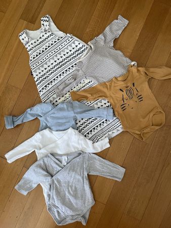Baby Ganzjahresschlafsack mit 5 Bodies Grösse 62