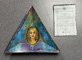 Porzellan Pyramiden-Teller Ägypten Keopatra Osiris Porcelain