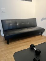 Schlafsofa PUMA, schwarz, Kunstleder, neuwertig, Top Zustand