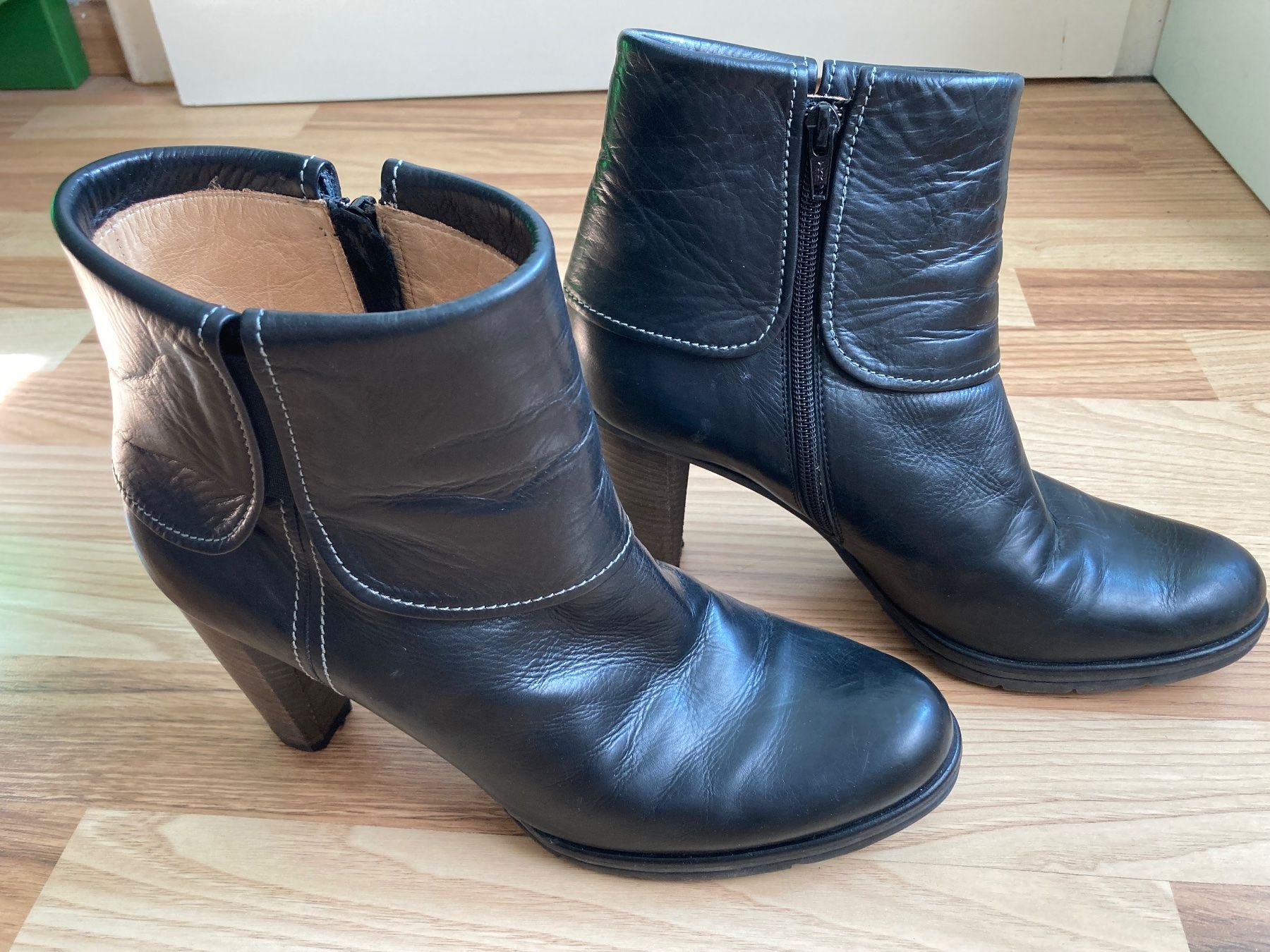 Damenschuhe: Maripé schwarze Lederboots Gr.40 – Gebraucht aus Jonen von Nadeshika