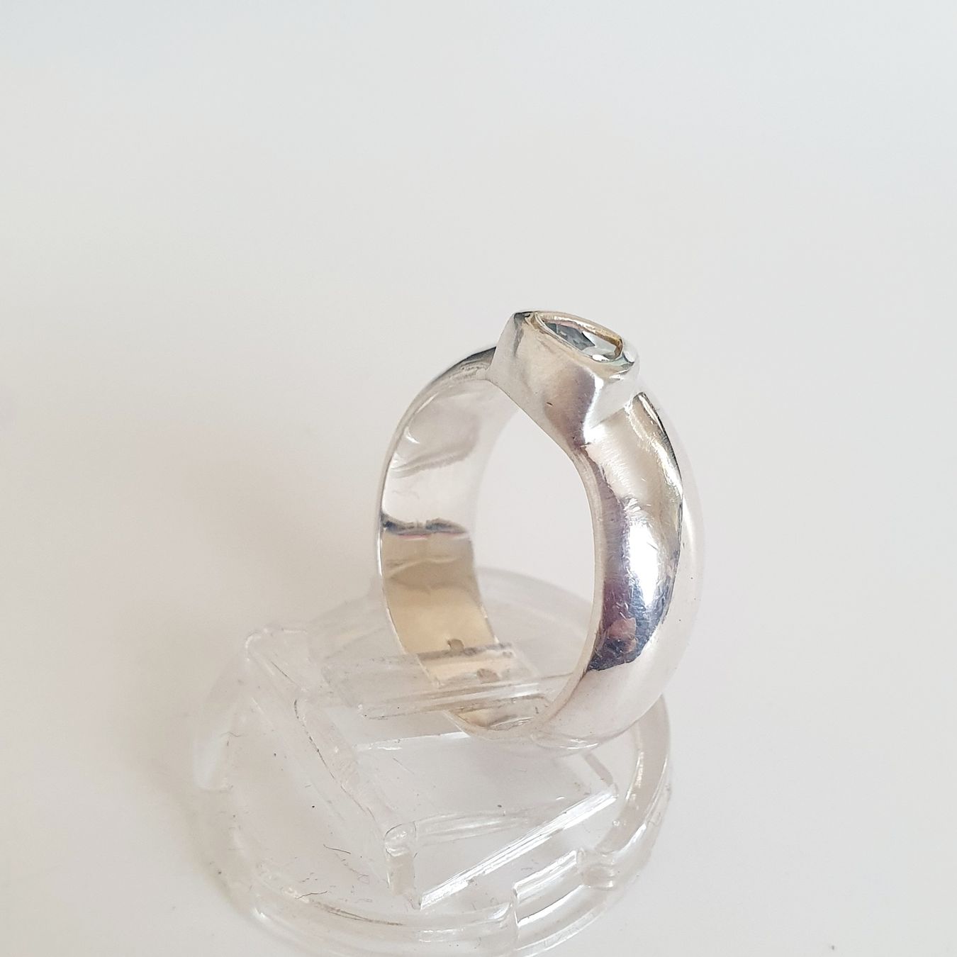 Anelli: Silberring 925 mit hellblauem Stein, Grösse 18.2 mm – Usato da Kreuzlingen venduto da Wunderkiste123 7
