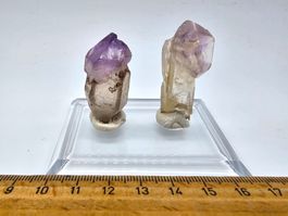 Amethyst (scepter) Fieschergletscher, Wallis, Switzerland 2x