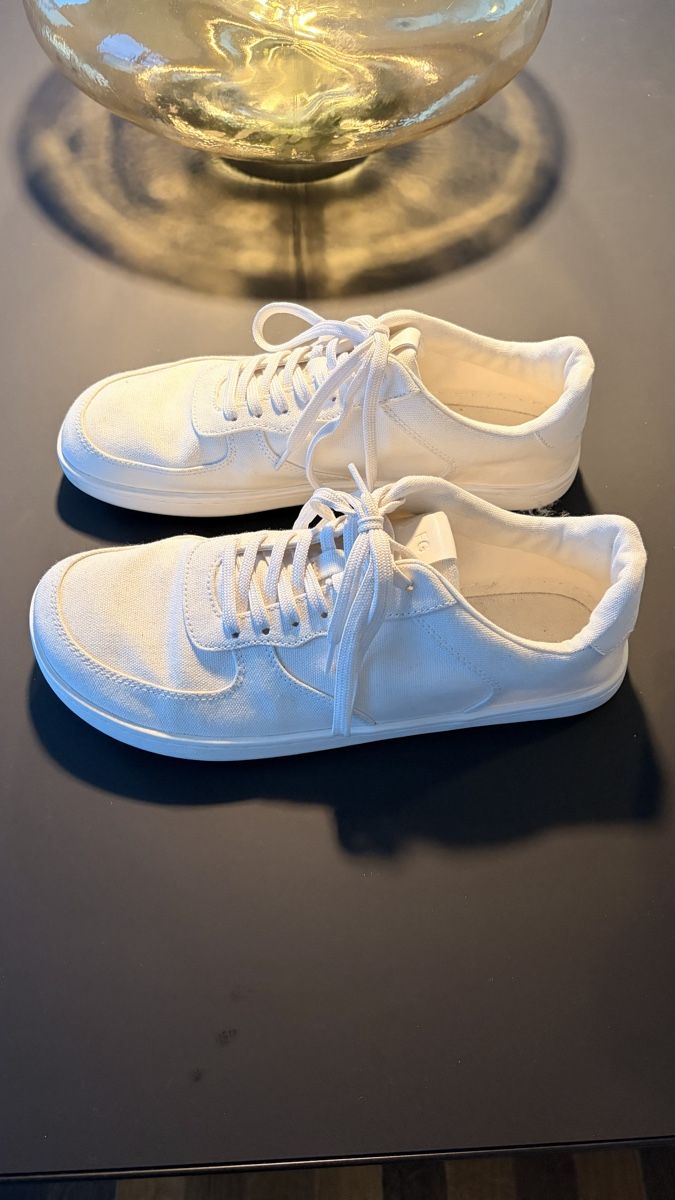Scarpe da uomo: Barfussschuhe Feelgrounds Courtside Canvas - All White – Usato da Landquart venduto da ArthurLOTW 1