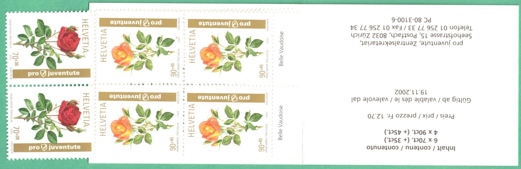 Tutti i francobolli: MH  2002  Pro Juventute     postfrisch   Postpreis CHF 12.70 – Nuovo (secondo la descrizione) da Mellingen venduto da Ginger