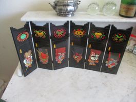 Asiatische doppelseitige Klapptischwand Miniparavent