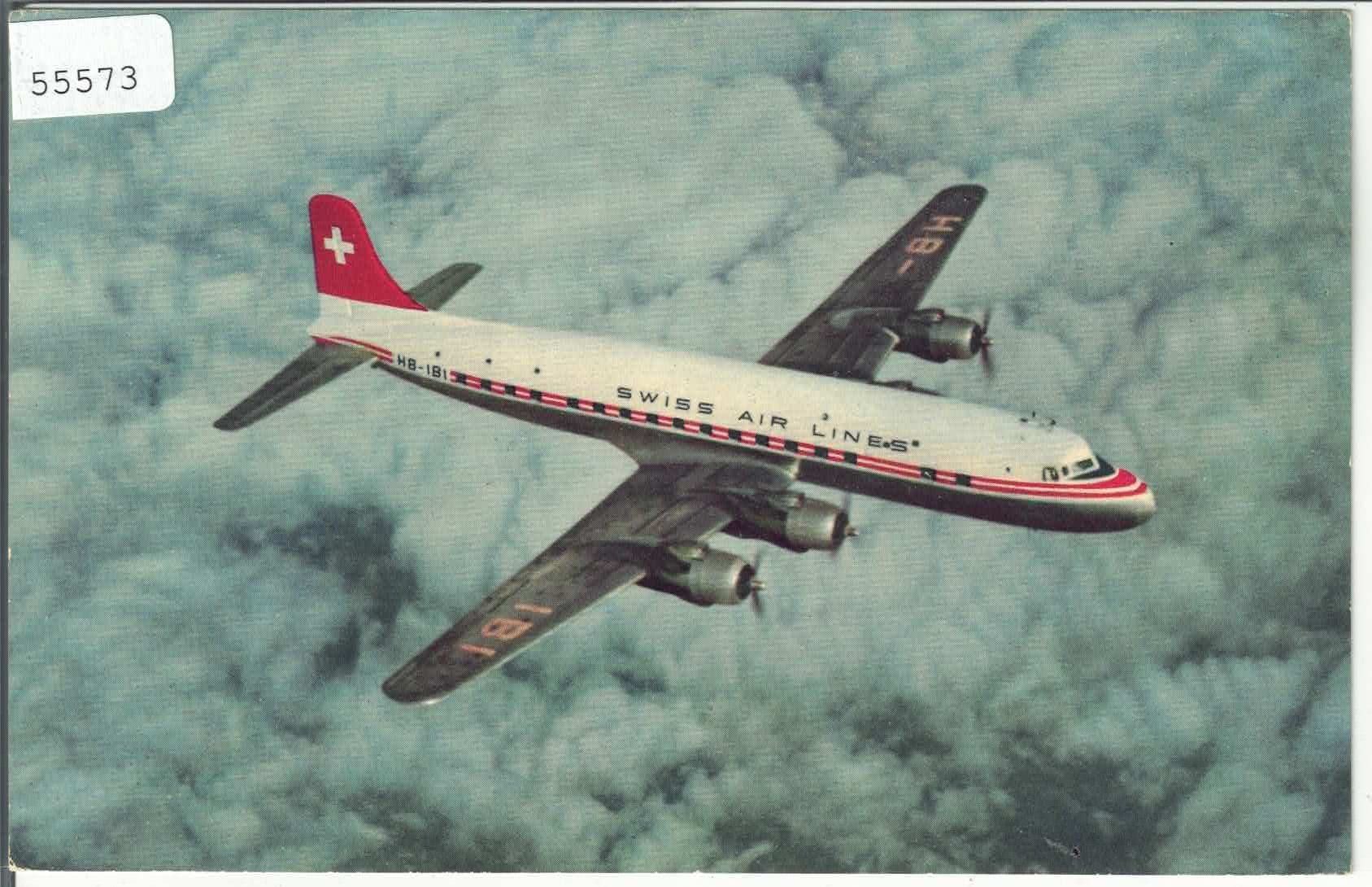 Cartoline postali: Swissair - Transatlantic DC-6 B – Usato da Ettingen venduto da Kartenplanet