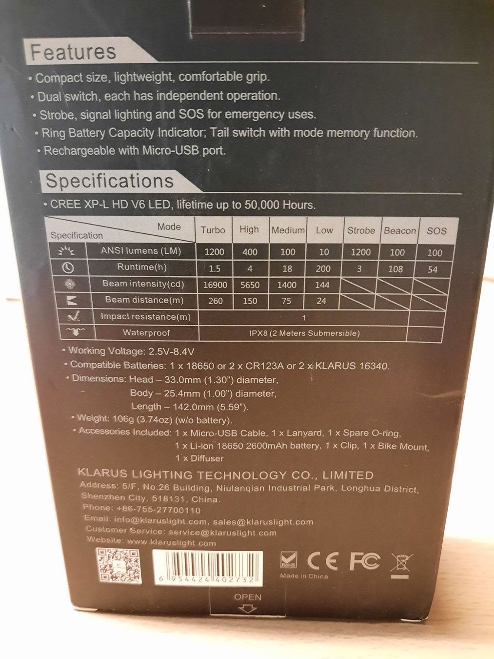 Lampen: Taschenlampe Klarus ST15R 1200 Lumen – Neu und originalverpackt aus Zürich von makimakimak 2