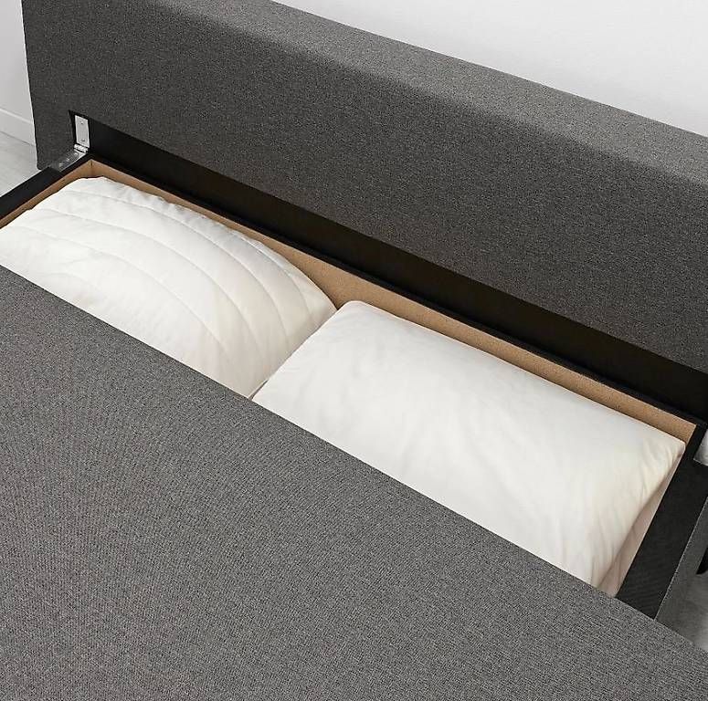 Ikea Divani: 3er-Bettsofa grau mit Stauraum – Usato da Zürich venduto da bryananthony 1
