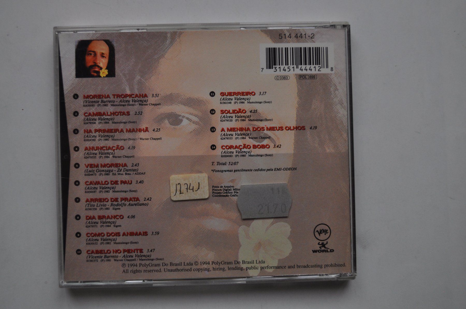 CD: Alceu Valença - Minha Historia – Usato da Marin-Epagnier venduto da Vinil68 1