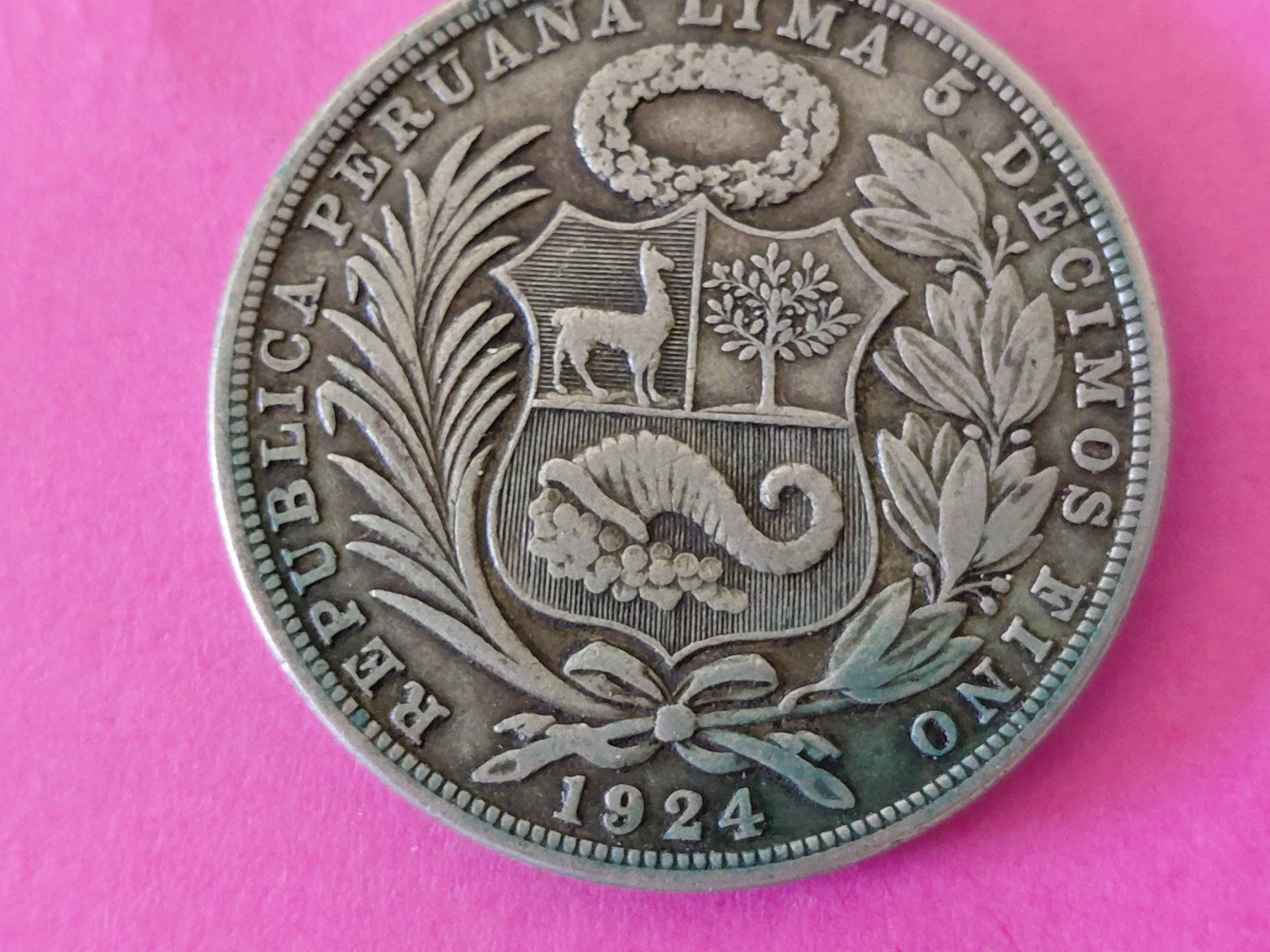Tutti le monete: Silbermünze  1924 Peru 500er – Usato da Horw venduto da Onurb008 1