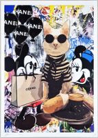 Death NYC Ltd Ed Pop Art Druck " Mr.Brainwash Chanel Cat