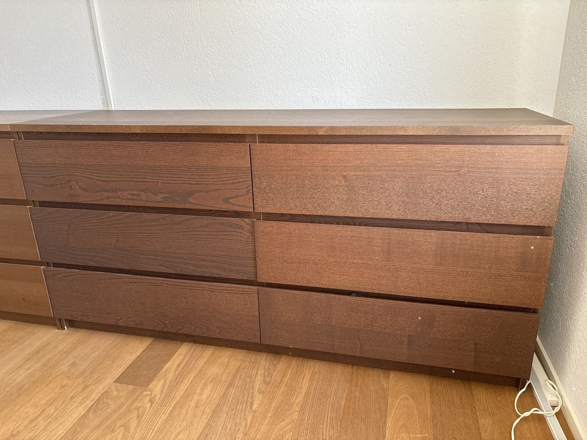 Ikea Malm Kommode mit 6 Schubladen Eichenfurnier gebeizt (Gebraucht) in Baar für CHF 131 – nur Abholung auf Ricardo kaufen