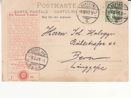 Stans Winkelried-Denkmal 1902, Karte als Versicherungsschein