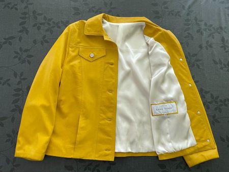 Gelbe Lederjacke, Grösse M, Top Zustand!