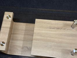 Couchtisch Holzoptik mit Glas