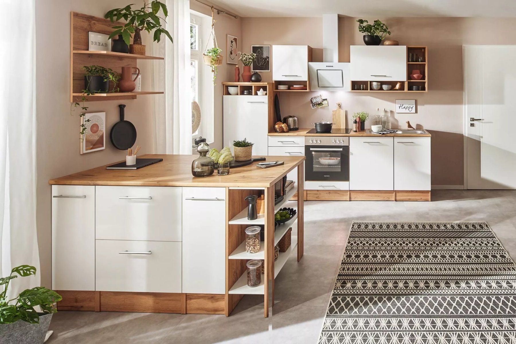 Cucine complete: 919 - Inselküche Einbauküche Eiche Weiss Hilde 280cm – Nuovo e nell'imballaggio originale da Wallenwil venduto da toesstalvertrieb 4