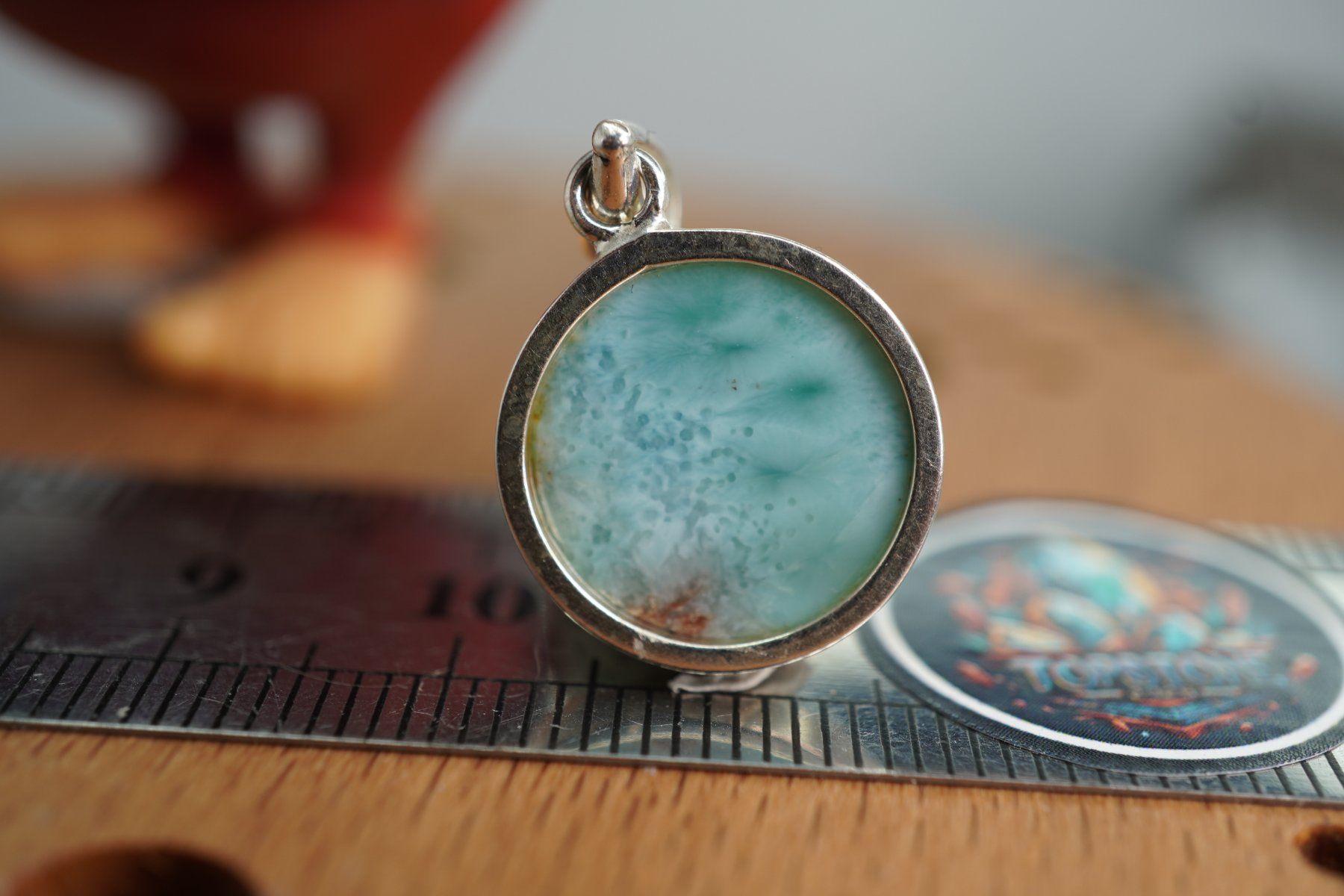 Anhänger: Larimar Rund    Silber 925 Silber  Anhänger – Neu und originalverpackt aus Eschenbach SG von topstone 5