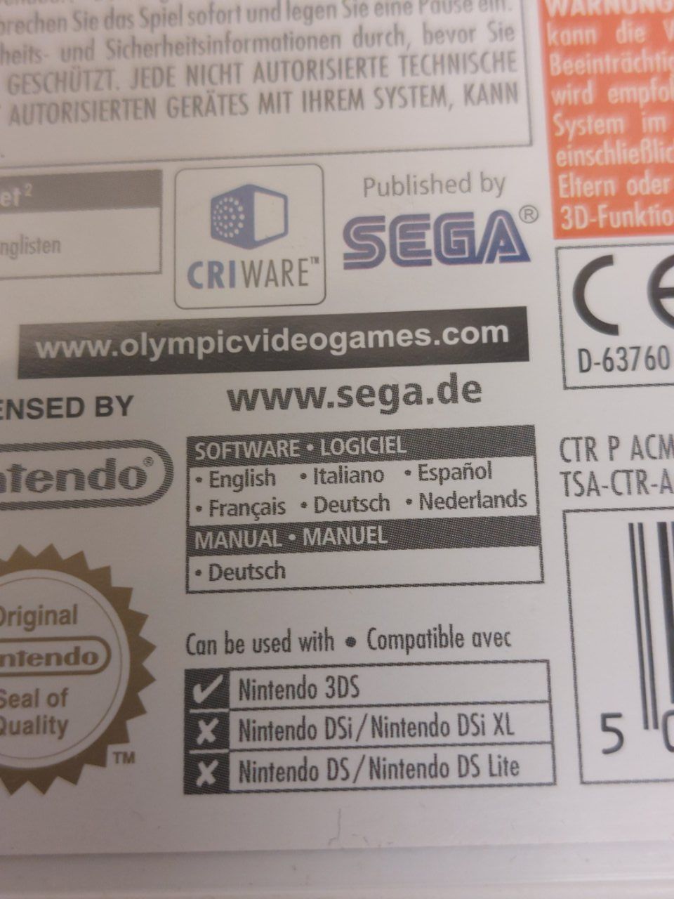 Nintendo Spiele: Mario & Sonic Londra 2012 - 3DS – Gebraucht aus Pambio Noranco von Pol69 1