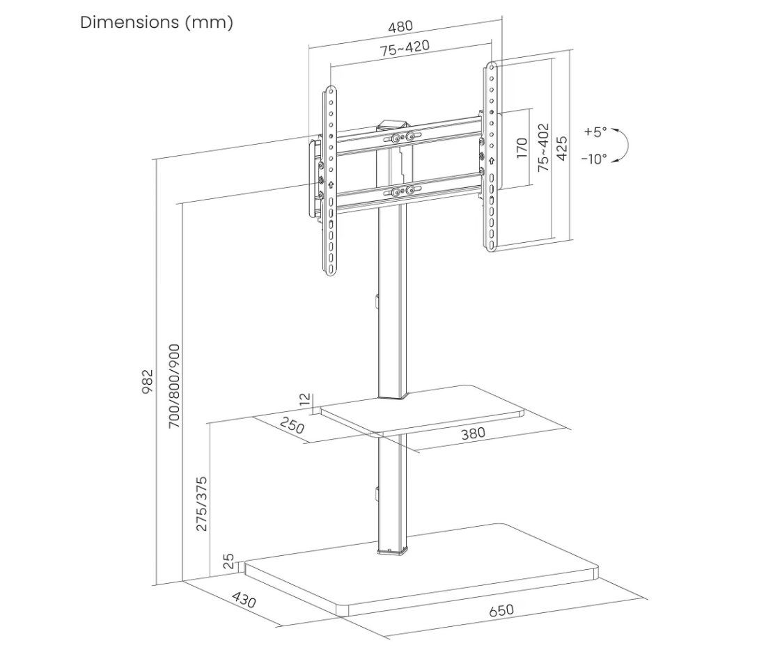 Fixations: TV Ständer "PureMounts Standfuss PM-TVS-20" – D'occasion à Zürich par phi_2dqf 4