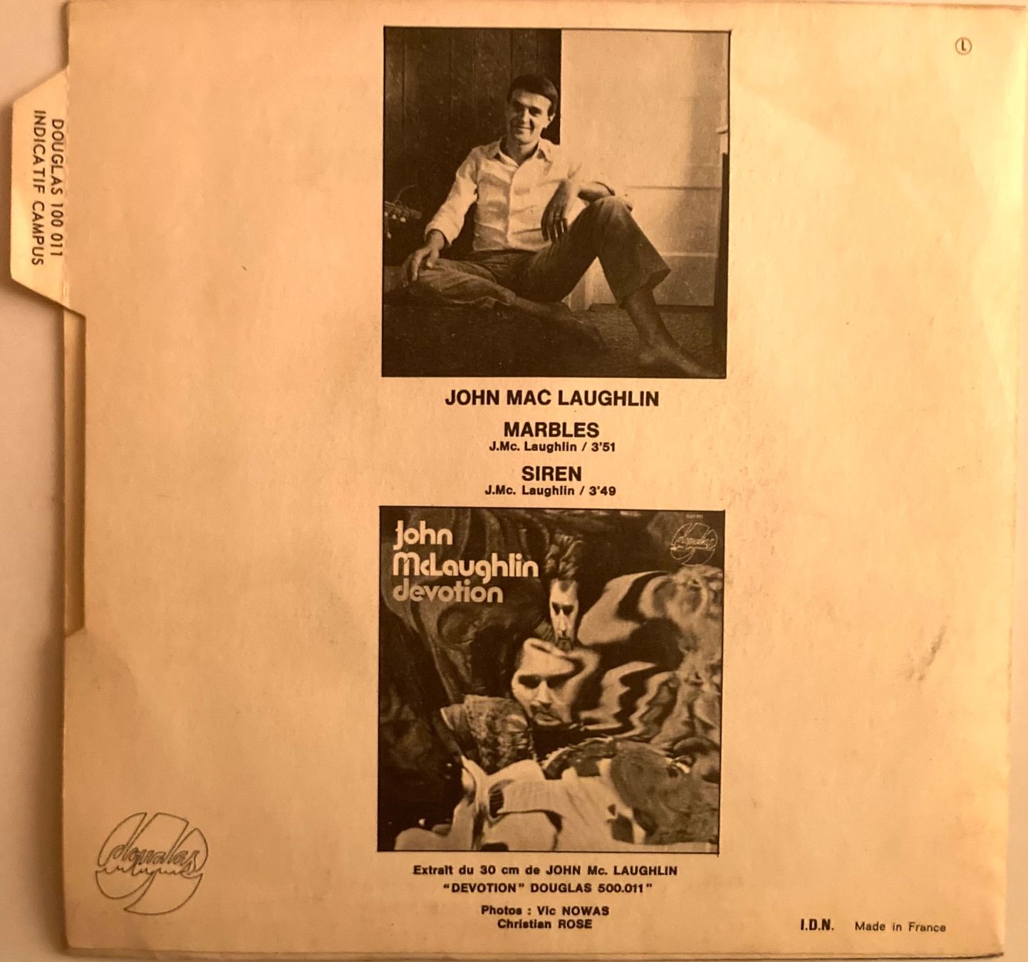 Dischi in vinile: JOHN MC. LAUGHLIN - MARBLES – Usato da Poliez-Pittet venduto da Newtown-Records 1