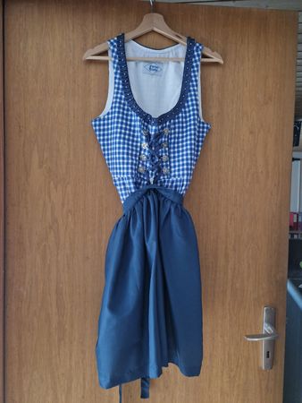 Dirndl Fischer Tracht blau kariert Grösse 38