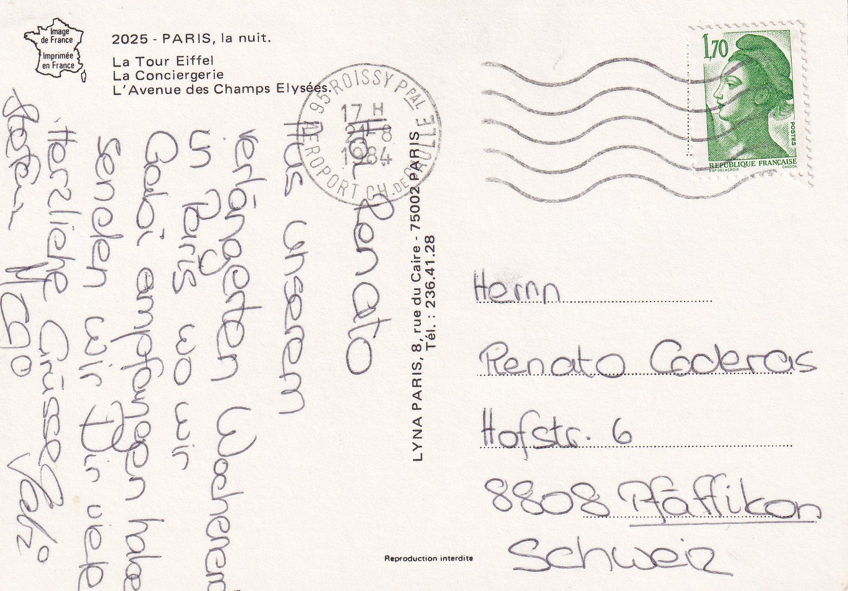 Cartoline postali: Paris la nuit /ay – Usato da Hombrechtikon venduto da Rudolf07 1