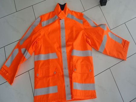Orange Warnjacke / Sicherheitsjacke, Grösse 54