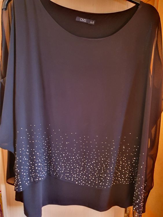 Blouse Noire Studio Danmark Manches Courtes - Taille 48, Occasion Très Bon état
