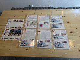 Briefumschlag Sammlerstücke Schweiz USA Post 8 Stück