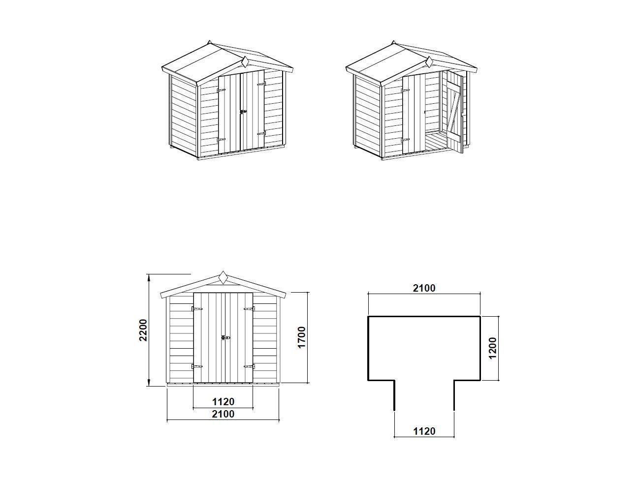 Gartenhäuser & Gewächshäuser: Aktion !!!!!!!    Gerätehaus klein 214x124cm – Neu und originalverpackt aus Döttingen von Comu7700 1