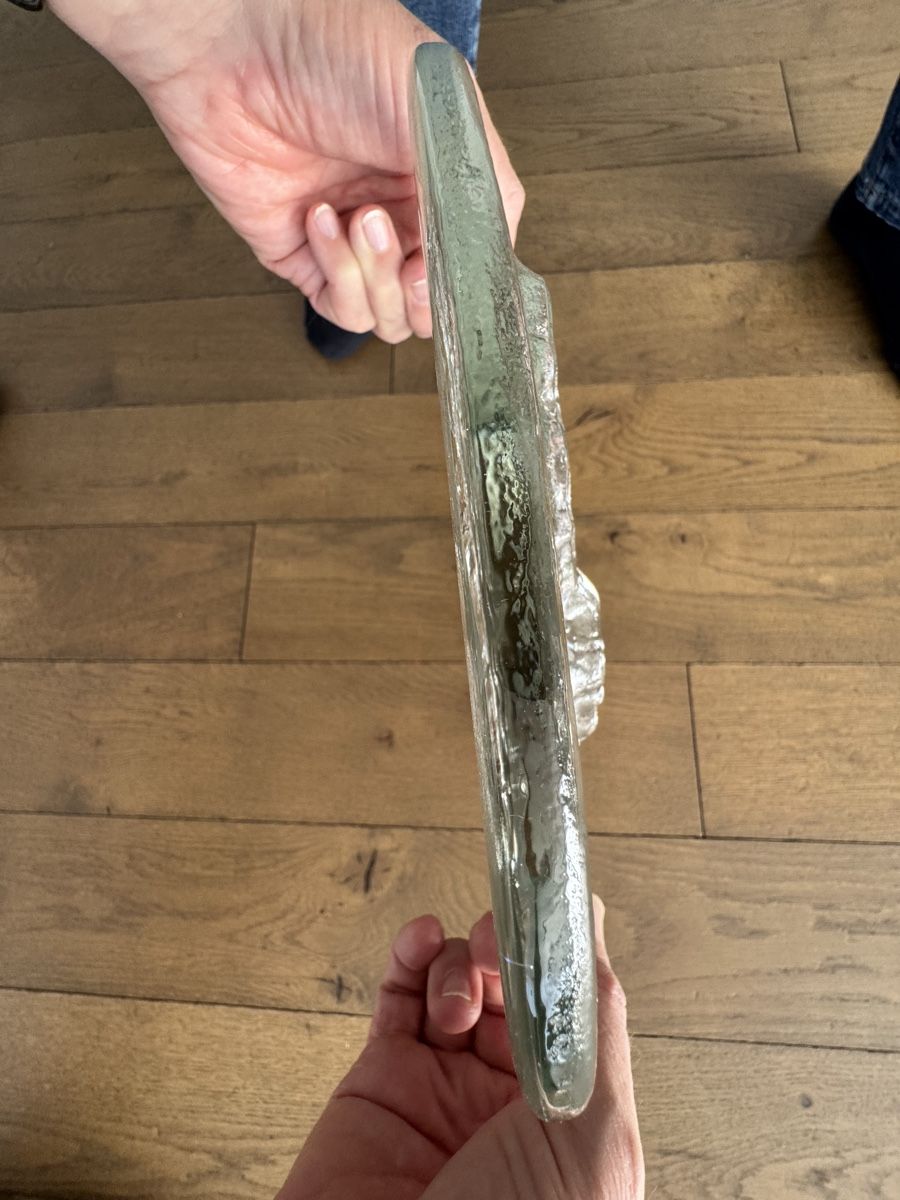 Glasi Hergiswil Servierplatten: Schweizer Glasplatte von der Glasi Hergiswil – Neu (gemäss Beschreibung) aus Bolligen von Newyork63 2