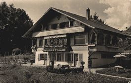 Alte Ansichtskarte, Pension Chalet Stettler, Sigriswil, 1953