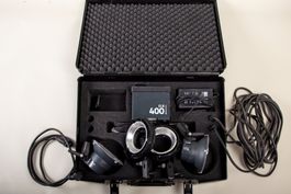 Elinchrom ELB 400 Blitzset mit 2 A-Heads – ohne Akku