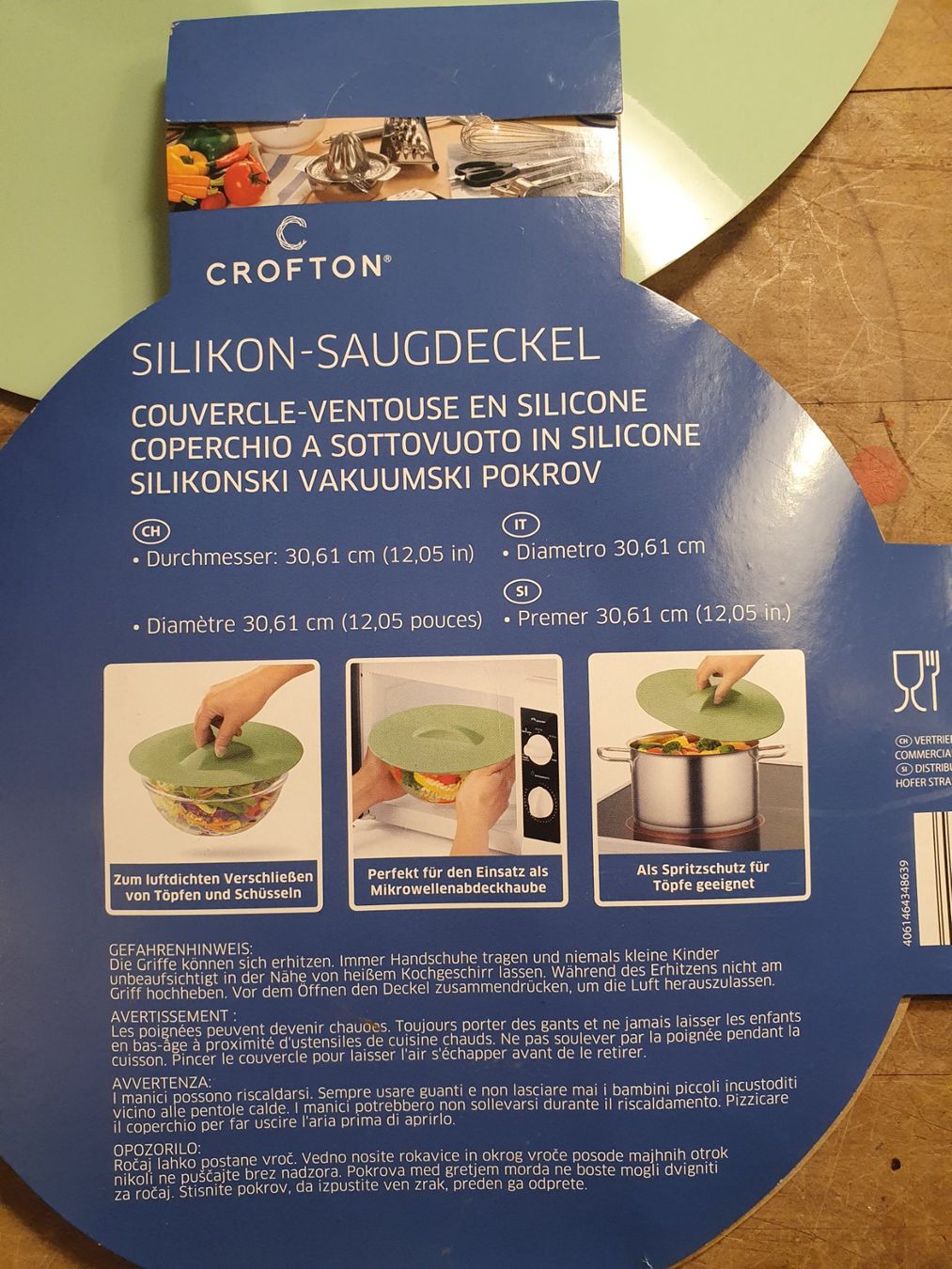 Ciotole: 2 Stk. Silikon Saugdeckel 30 cm und 22 cm Durchmesser – Usato da Zürich venduto da loosebone 2