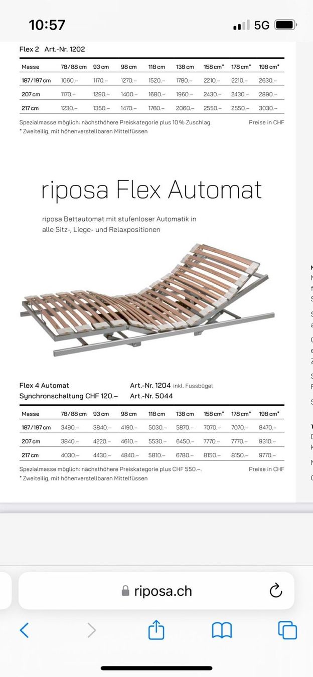 Riposa Betten: Bettautomat Riposa Flex 4 – Gebraucht aus Bern von vfsw0 7