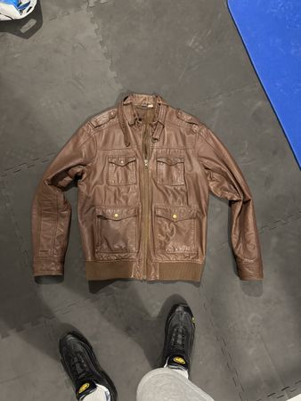 Herren Lederjacke braun Grösse L guter Zustand