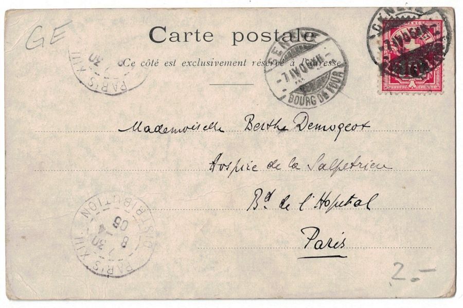 Cartoline postali: Genève, le Port, animée, circulée 1906 – Usato da Frauenfeld venduto da POML 1