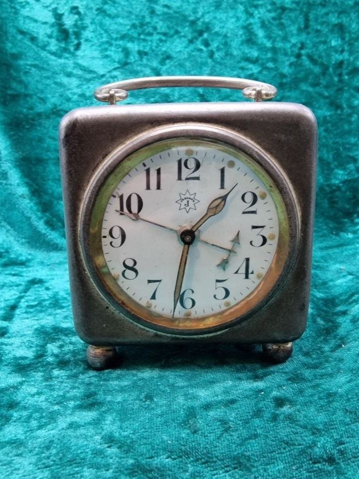 Junghans Sveglie: sehr seltene, antike, JUNGHANS, Reisewecker – Usato da Bassersdorf venduto da antikvintage
