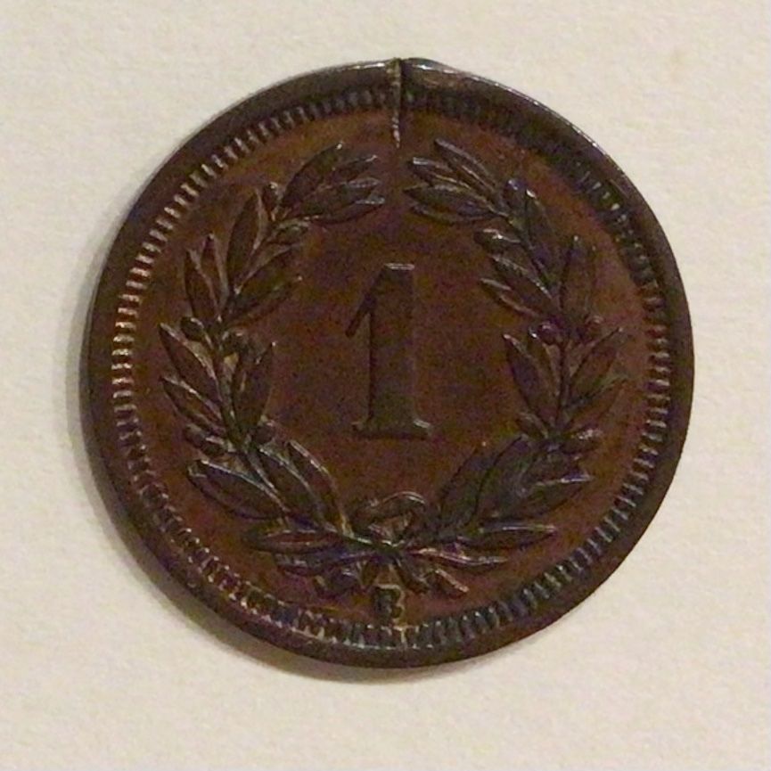 Tutti le monete: 1 centime / Rappen 1905 – Usato da Cugnasco venduto da nicola66 1