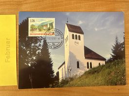AK mit Briefmarke von Liechtenstein Schaanwald