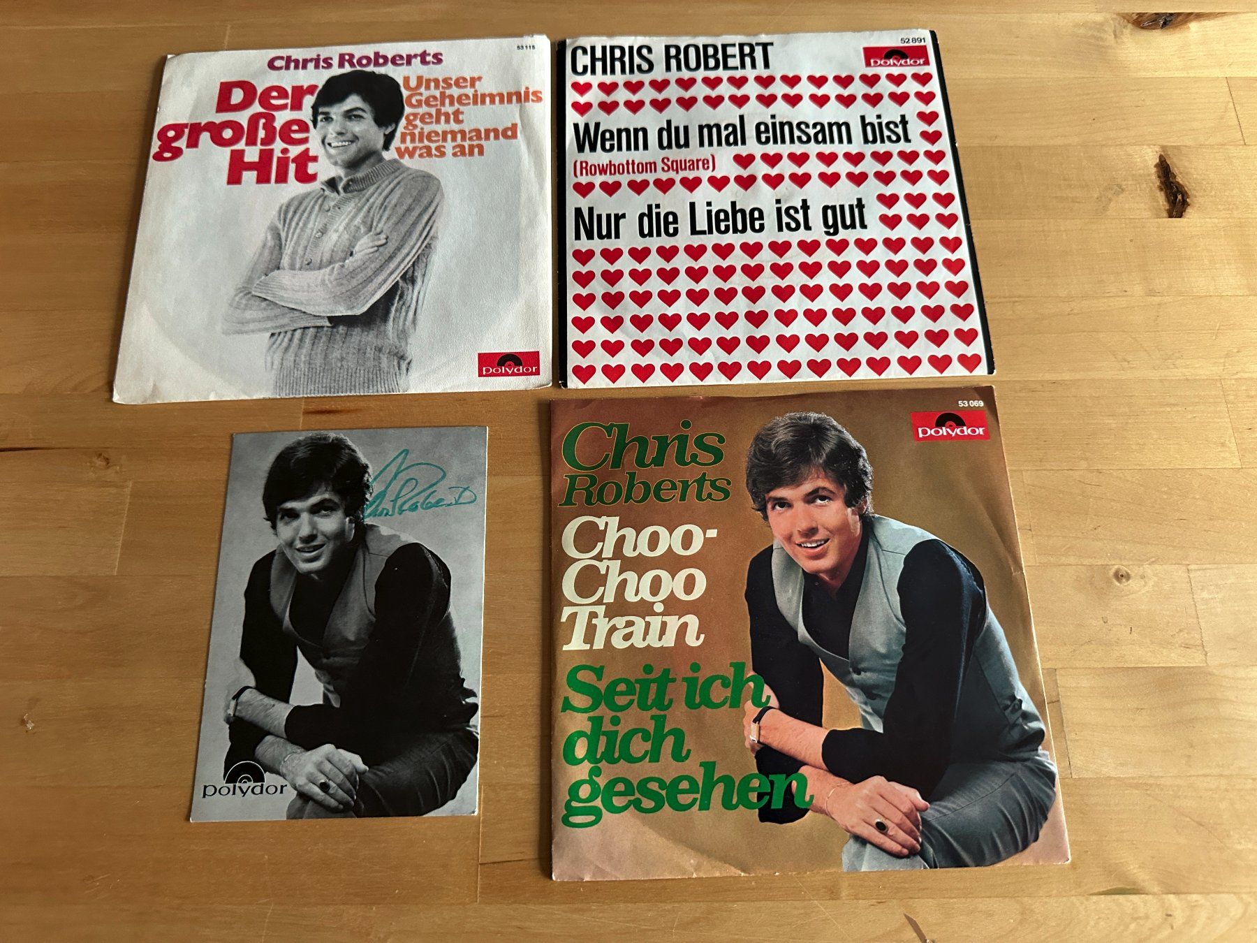Dischi in vinile: CHRIS ROBERTS ROBERT tolle Singles + original Autogramm Kult – Usato da Basel venduto da Partridge