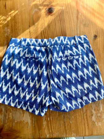 J. Crew Shorts 100% Baumwolle, blau/weiss gemustert, Gr. 00