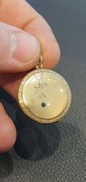 Amulett Anhänger 14 Karat 585 Gold Safir
