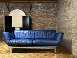 De Sede DS-140 Ledersofa Blau – Reto Frigg 1985
