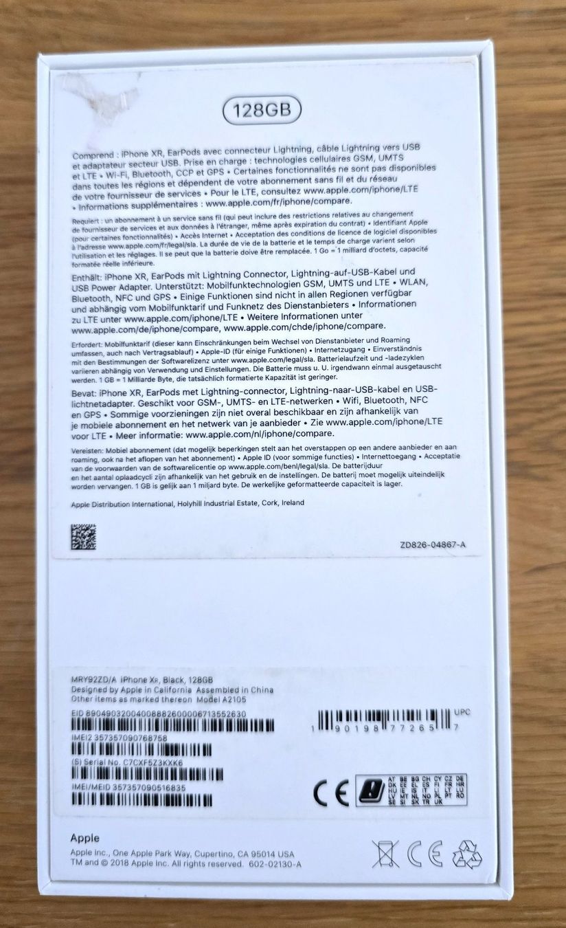 Apple Telefoni cellulari / Smartphones: Apple iPhone XR 128GB Schwarz – Usato da Au ZH venduto da WPD 5