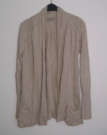 Feinstrick - Jacke, Beige meliert, Gr. M * ZARA *
