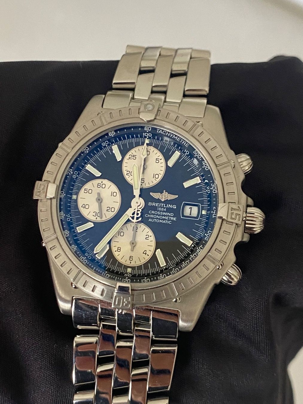 Breitling Uhren: Breitling Crosswind, 43mm, Stahl, schwarz – Gebraucht aus Luzern von watch-collection 1