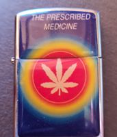 Benzinfeuerzeug Motiv Cannabis 