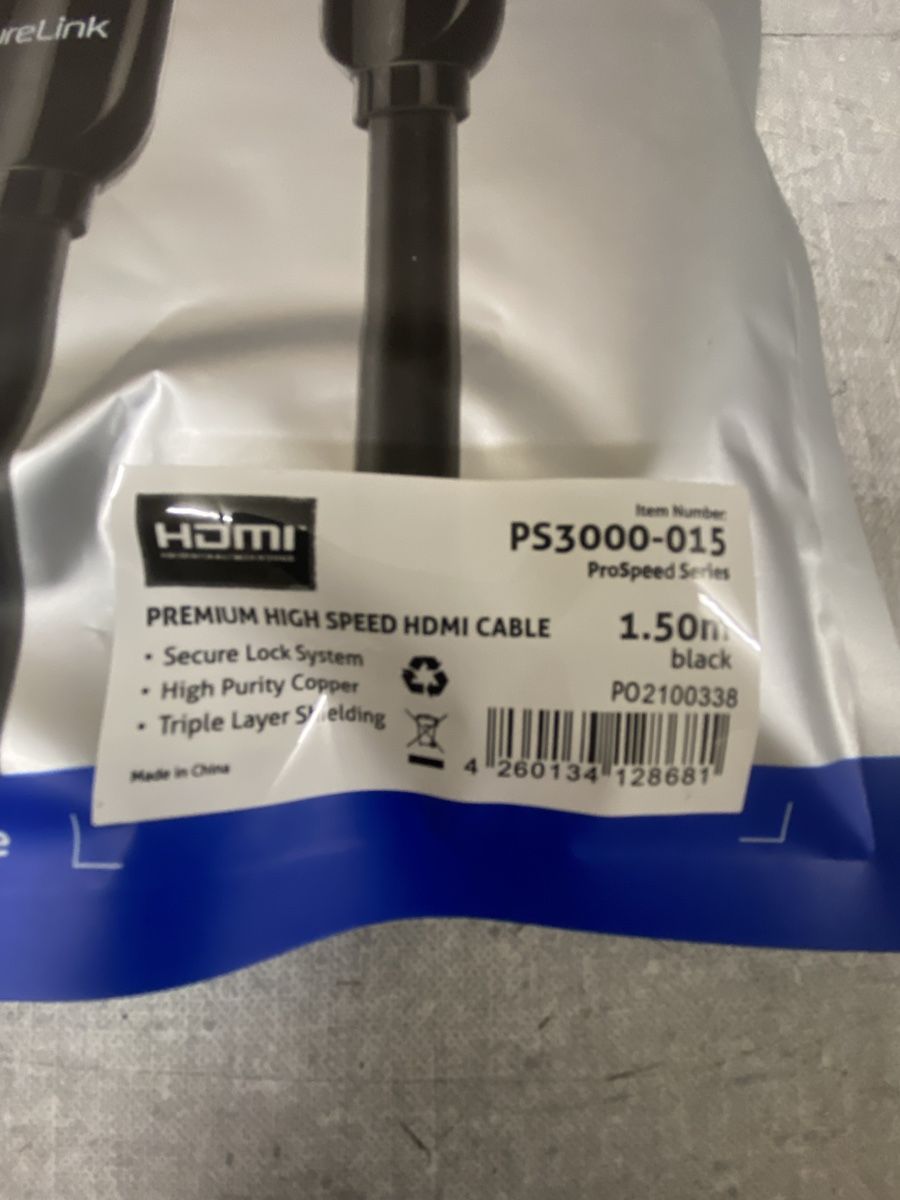 Câbles: Purelink HDMI Kabel 1.5m – Neuf (Voir description) à Grossdietwil par mahsoumi 1